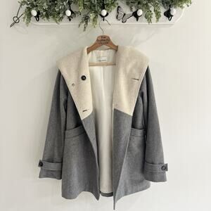 Dagg & Stacey Good Sir Coat Wool Gray/Cream Size 4